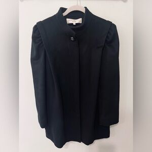 Vintage Bert Newman Wool Coat – Classic Black – Size 10 Petite